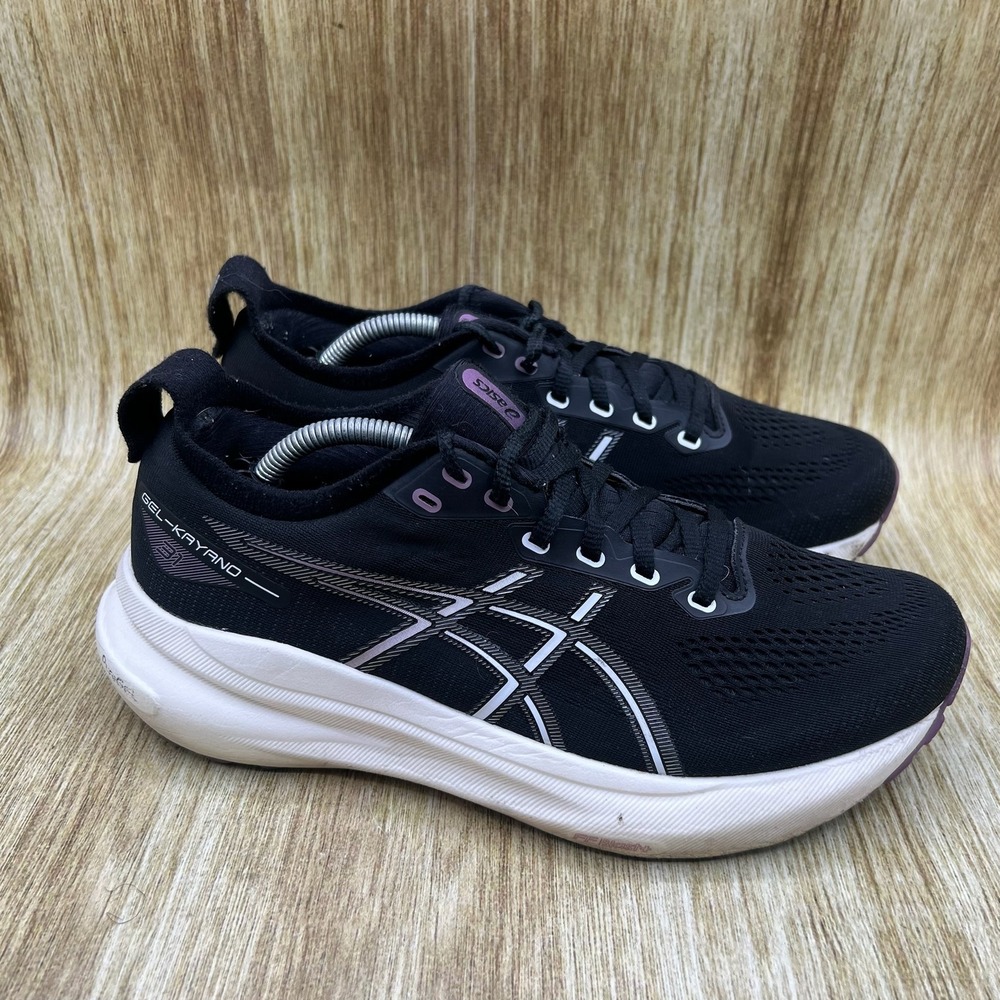 ASICS Gel-Kayano 31 Women's Size 8.5 Black White Running Shoes 1012B670